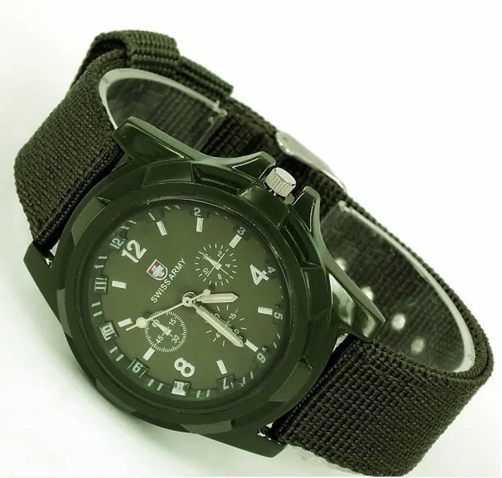 Men Army Watch Nylon Military Male Quartz Watches Fabric Canvas Strap Casual Cool Men's Sport Round Dial Relogios Wristwatch Qme