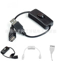 4PCS Car DVR Power Cable with Switch USB 2.0 Male to Female Extension Cord On-line Switch Qme Black