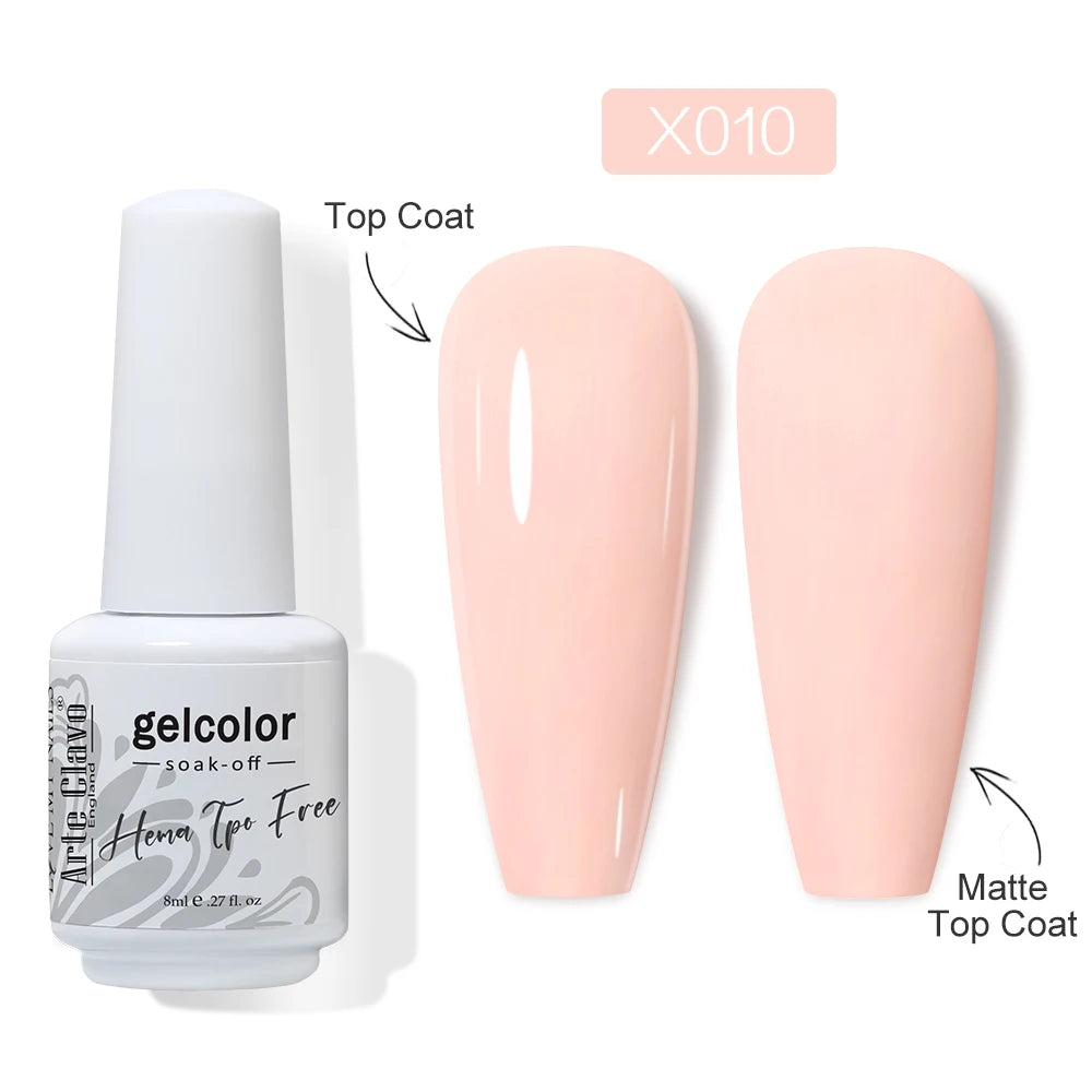 Arte Clavo HEMA Glitter Gel Nail Polish Pink Sliver Gold Sparkling