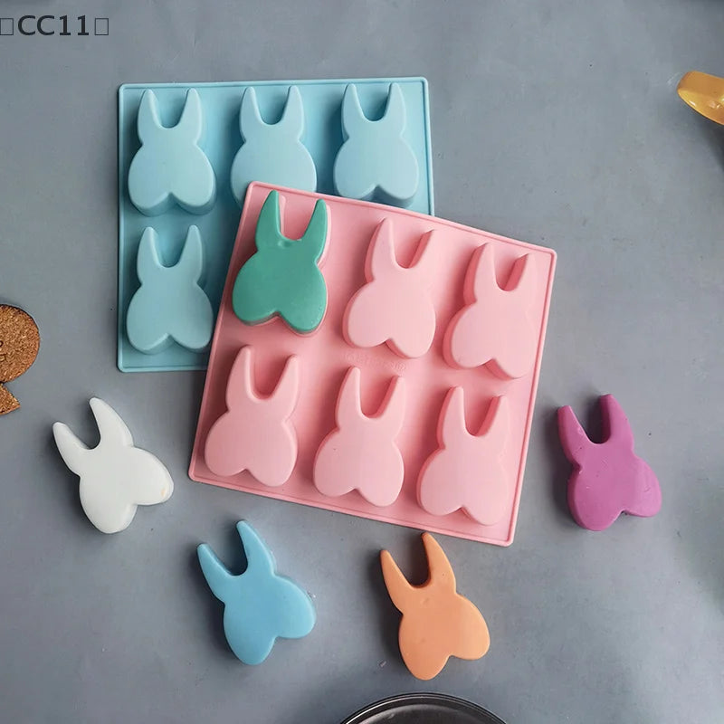 CC11Tooth Shape Silicone Mold 6 Cavity 3D Molar Molds Tray DIY Baking Qme