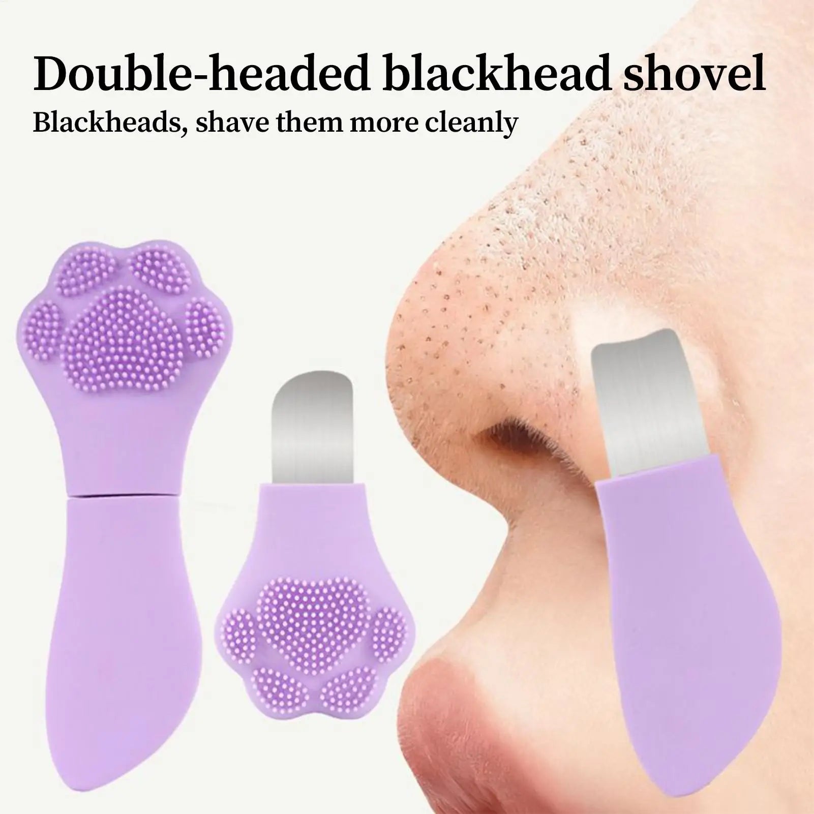 Silicone Cat Paw Acne Blackhead Remover Brush Facial Cleansing Face Qme