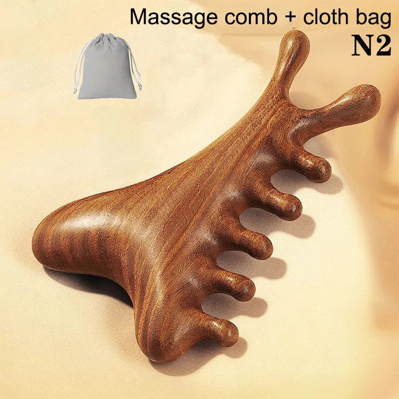 Natural Sandalwood Hair Combs Anti-static Wooden Comb Massager Tooth Qme Style8 11x6.5cm