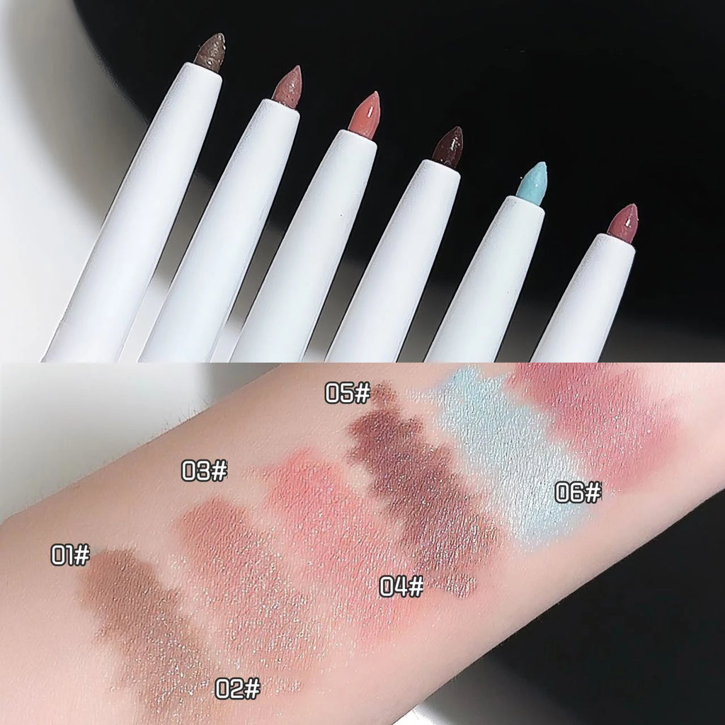 Silky Eye Liner Pencil Lying Silkworm Shadow Pen Natural Matte Green Pink Eyeliner Gel Easy To Color Waterproof Eye Make Up Tool Qme