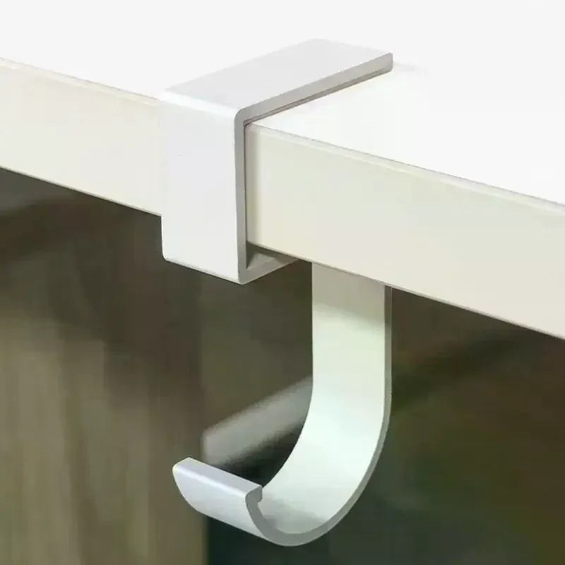 Desk Bag Hook Anti-Slip Sleek Hanger For Office & Student Desk Storage Punch-free Removable Utility Table Hooks Purse Hook Qme
