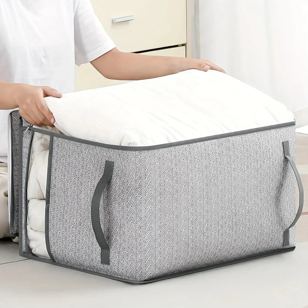 Household Anti-Humidity Cotton Quilt Large Capacity Dustproof Bag Foldable Moving Storage Bag Storage Bag with Visible Window Qme