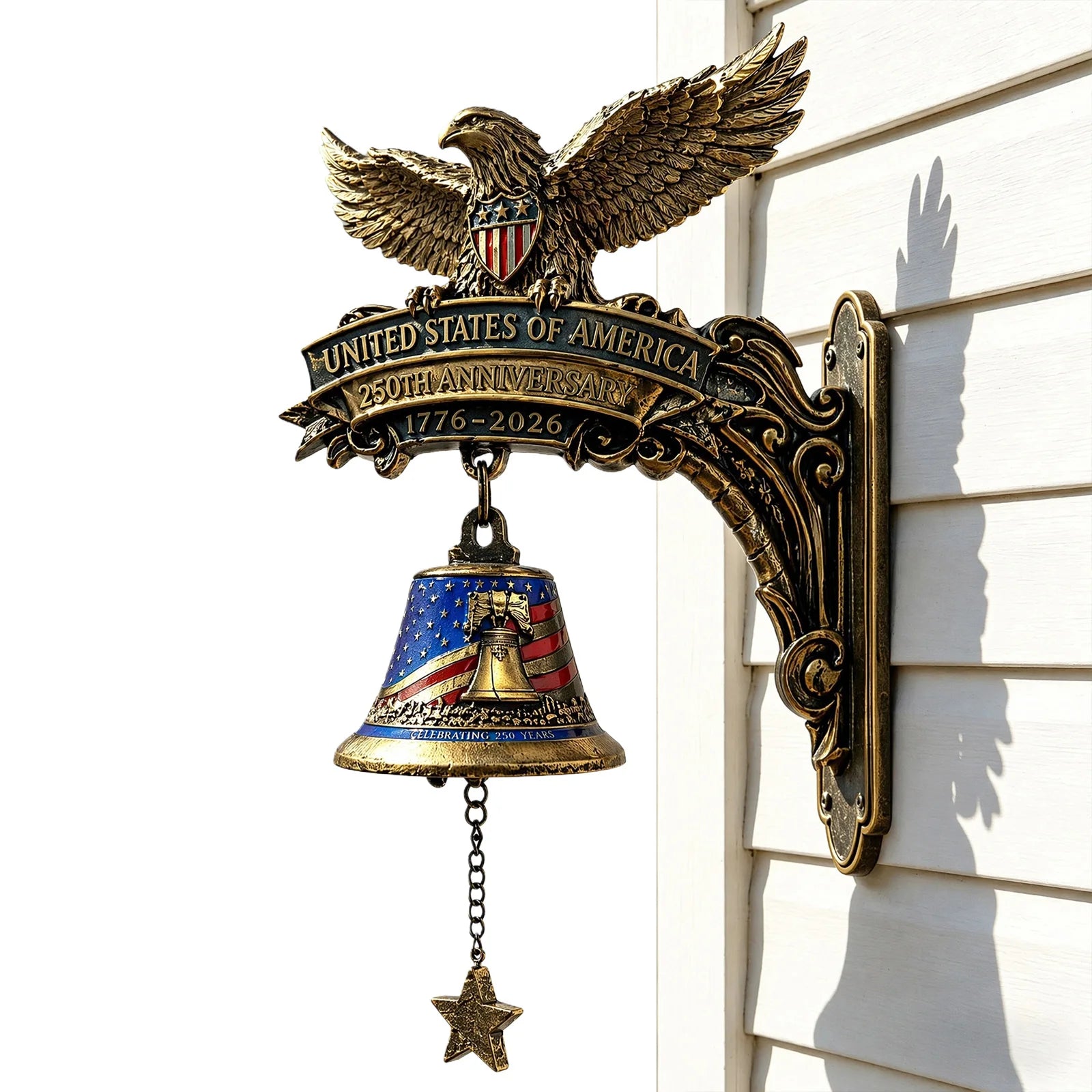 Eagle 250th Anniversary Commemorative Doorbell 1776-2026 Decor Home & Outdoor Doorbell 4th of July for Collectors and Patriotic Qme