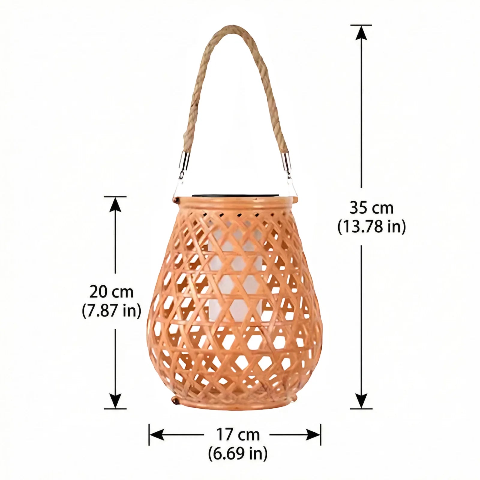 Hand-Wove Rattan Lamp Cover Vintage Chandelier Home Living Room Teahouse Garden Lampshade Pendant Light Decoration Qme