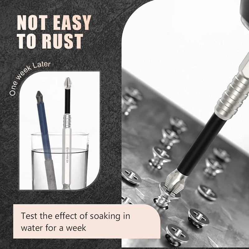 Magnetic Screwdriver Drill Bit Strong Durability Universal Anti-slip Qme