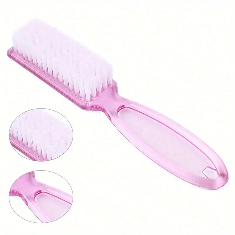 2PCS Nail Art Brush Long Handle Brush Square Head Multifunctional Nail Dust Manicure Dust Cleaning Brush Qme