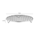Round Air Fryer Rack With Legs Stackable Grid Grilling Rack Stainless Steel Anti-corrosion For Home Kitchen Oven Steamer Cooker Qme 26cm