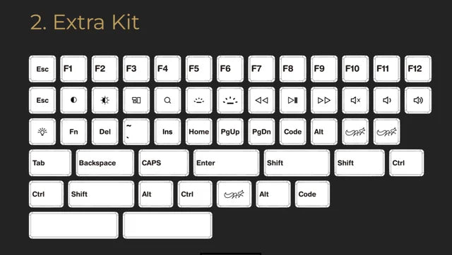 CFX Choc Low Profile PBT Keycaps for Kailh Chocolate switch mechanical keyboard Ultra thin CFX BoW Keycap Set Qme EXTRA KIT