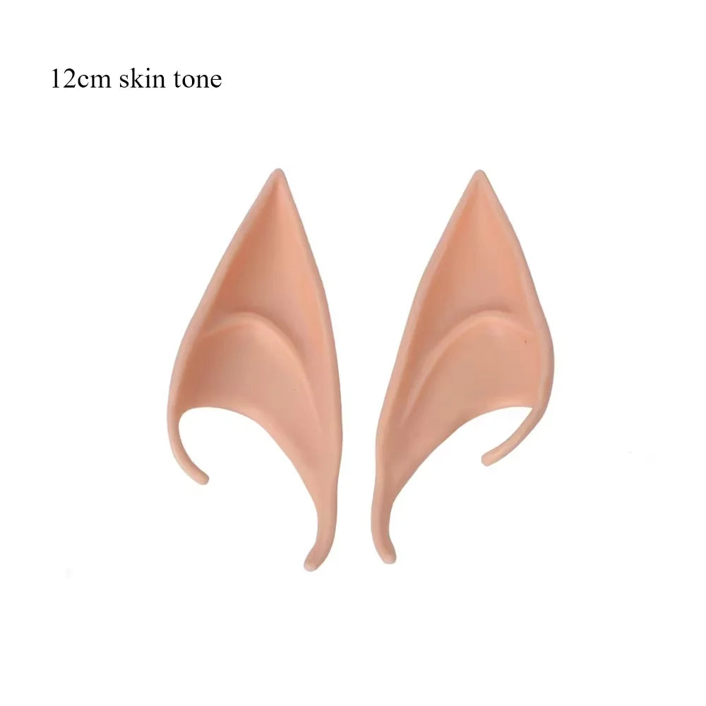 1Pair Of Halloween Elf Ears Masquerade Ball Avatar Pointed Ears Party Props Fairy Monster False Ears Qme 12cm-skin color