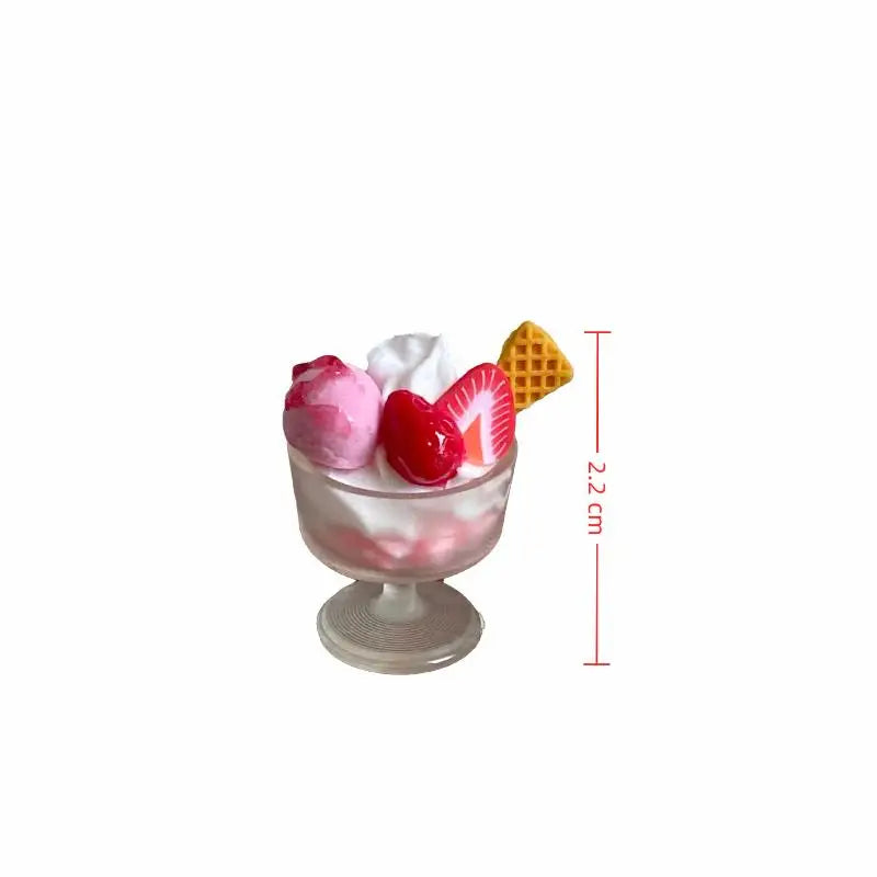 1pcs Miniature Dollhouse Food Toy Peach 3-layer Cream Cake Model DIY Decoration For Doll Accessories Kids Gift Qme B