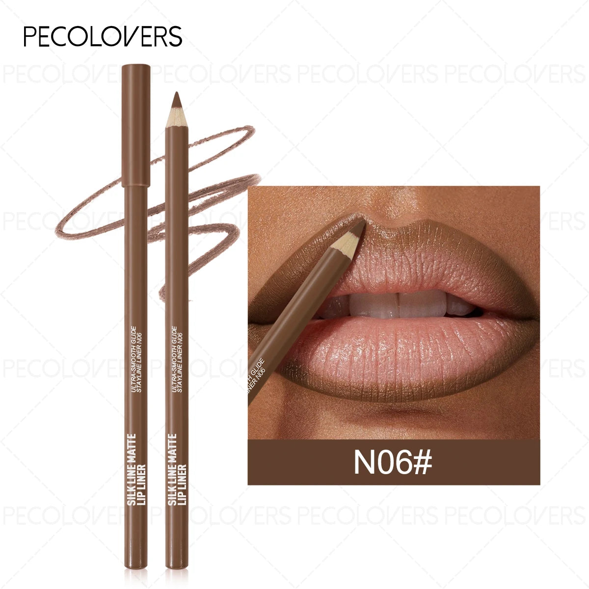 Perfect Matte Lip Liner Pencil Define Lines Easy Slide Natural Tones Qme N06