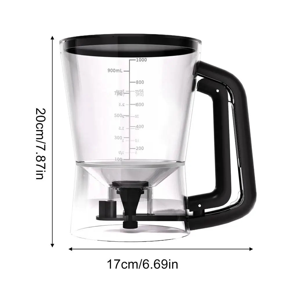 Pancake Dispenser For Batter 1L Funnel Shape Pourer Cupcake Batter Dispenser For Kitchen Cooking Baking Cupcake Sauce Syrup Oil Qme a China Mainland