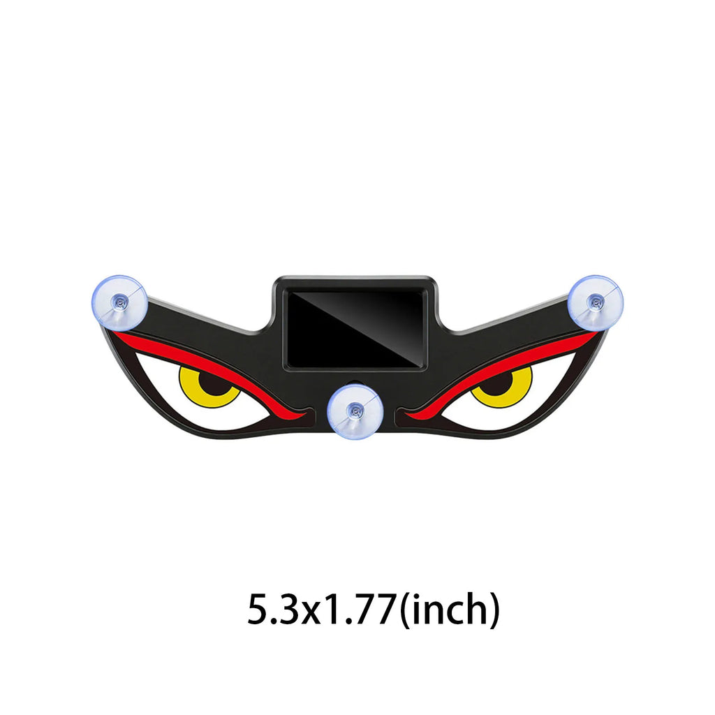 Evil Eye Window Decor Light Solar & USB Dual Power Anti-Theft Breathing Warning Light for Cars Windshield Rear Window Qme