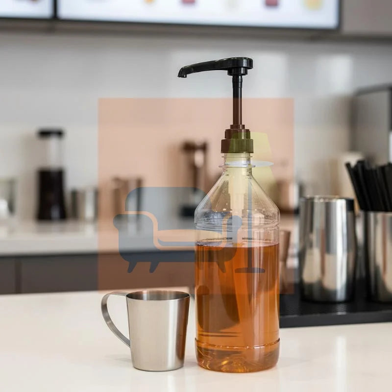 5X Syrup Pump Coffee Syrup Pump Dispenser Syrup Pump Press Action Pump Head For Coffee Syrups For Juice Bottle Dispenser Qme