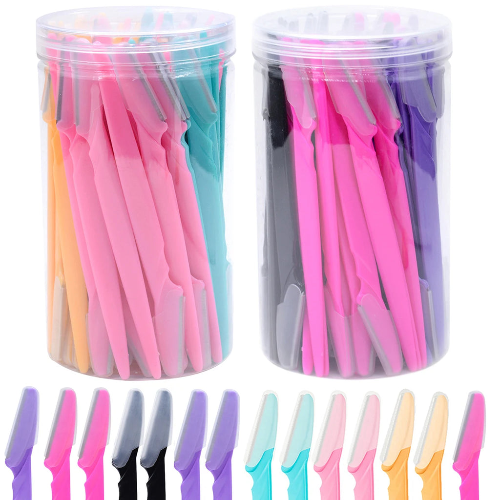 Bottle Eyebrow Razors Container Facial Eye Brow Trimmer Case Hair Qme