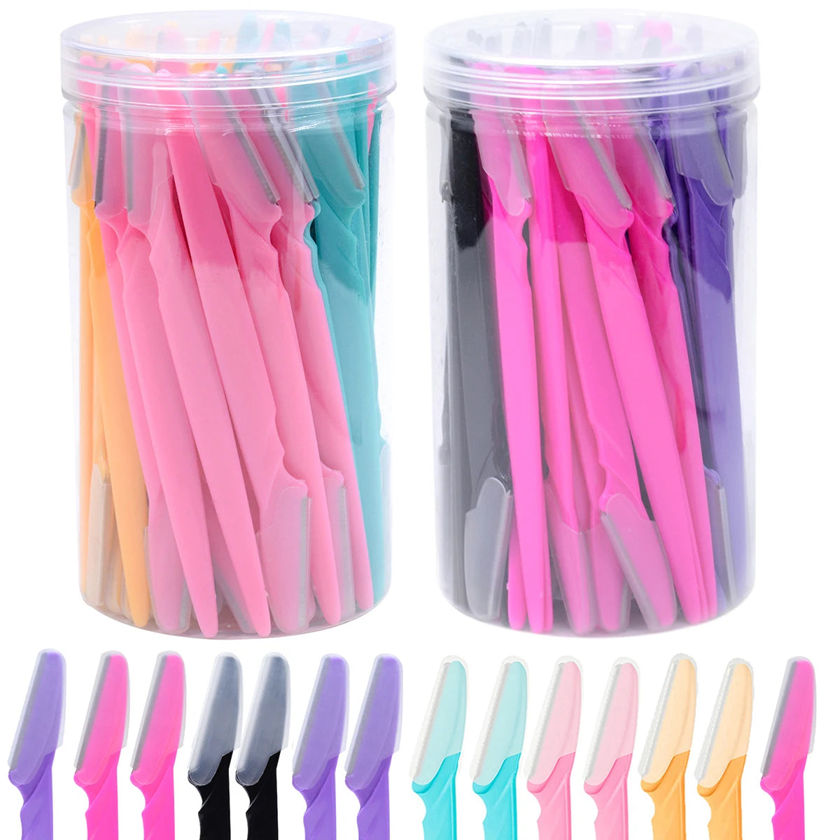 Bottle Eyebrow Razors Container Facial Eye Brow Trimmer Case Hair Qme
