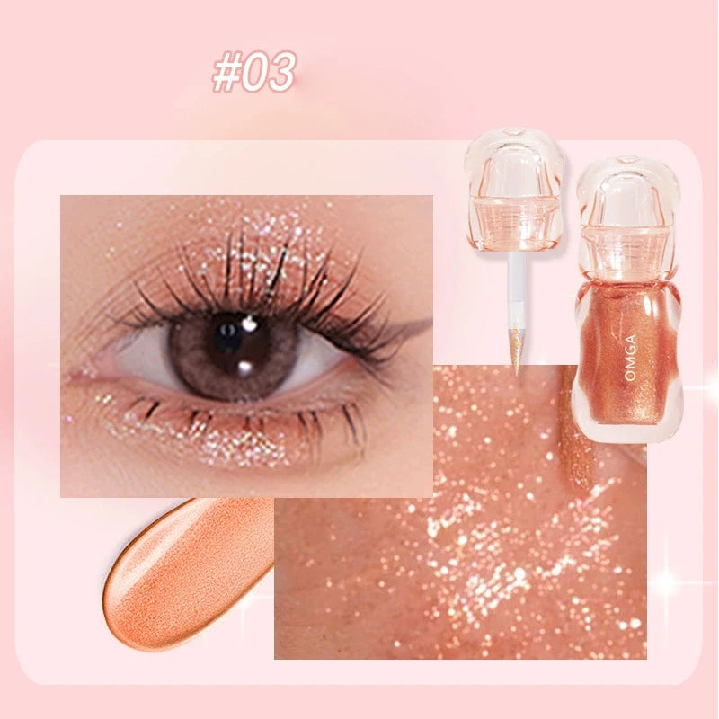 Shiny Waterproof Eyeliner Liquid Lasting Creating Dramatic Appearance Qme 03