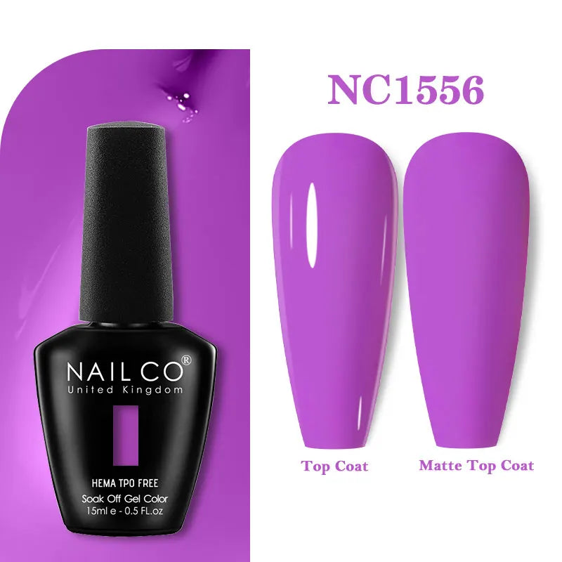 NAILCO Coat Base Gel Nail Polish Nails Art Semi Permanent Lacquer Qme 1556