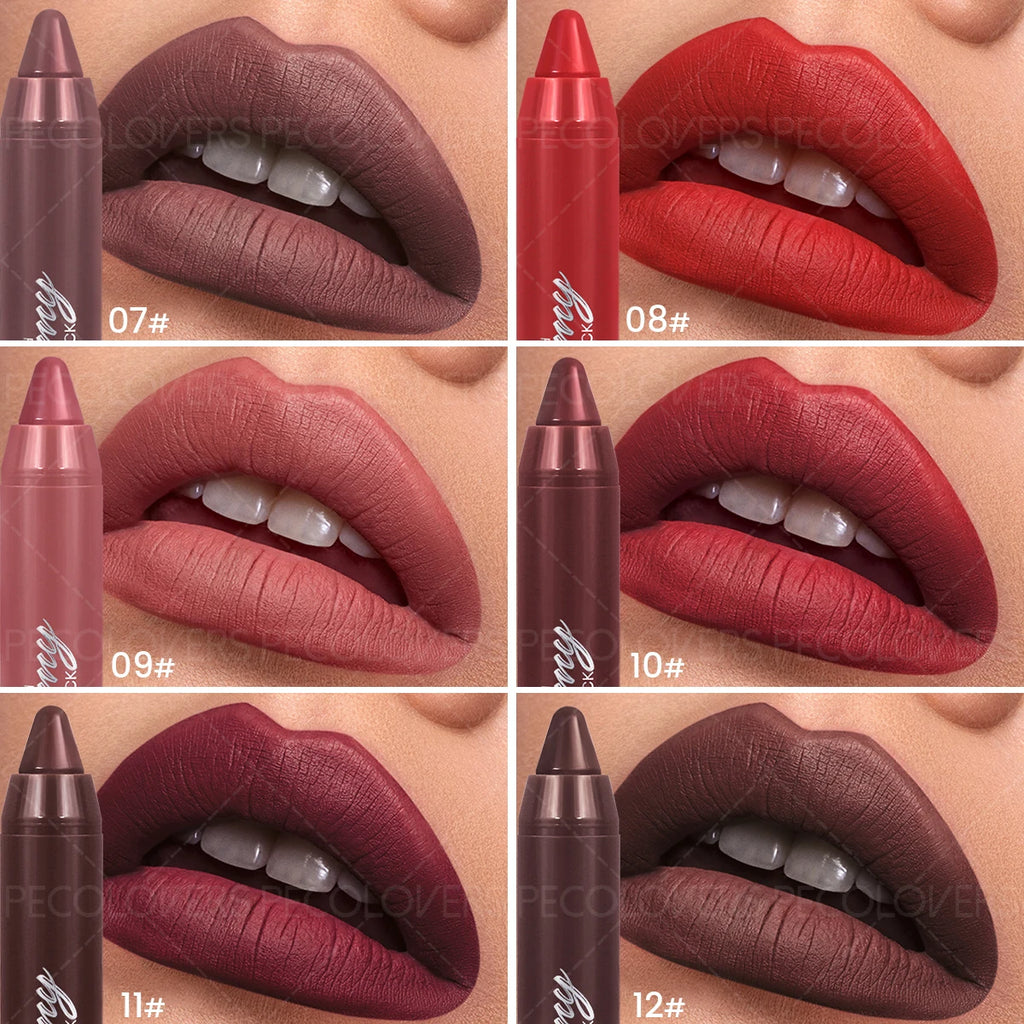 Matte Lip Liner Lipstick Pen Smooth Apply Waterproof Long-lasting Qme