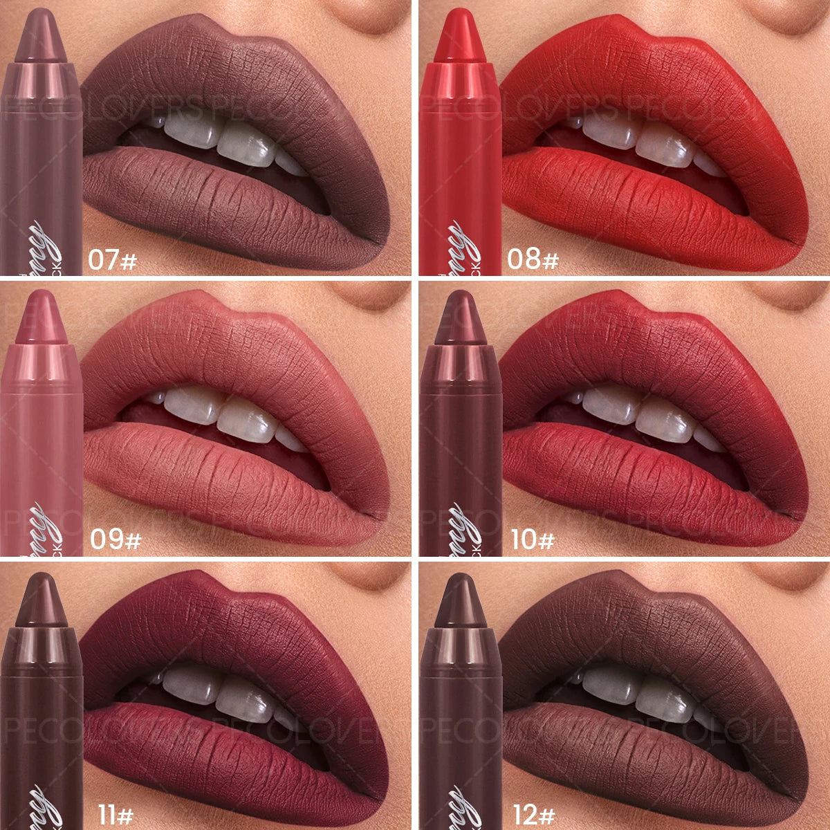 Matte Lip Liner Lipstick Pen Smooth Apply Waterproof Long-lasting Qme