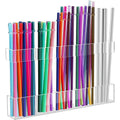 Drinking Straw Holder Organizer No Drilling Cabinet Door Mounted Qme Transparent