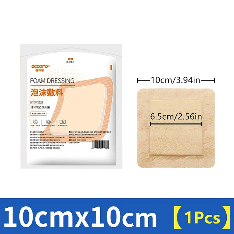 5 Sizes Foam Dressing Border Pressure Ulcer Patch Adhesive Sterilized Qme 10cm