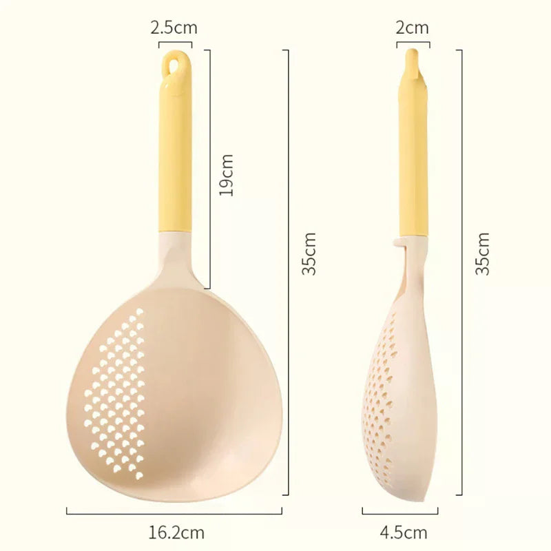 Multifunctional Dual-use Scoop Large Kitchen Household Dumpling Noodle Colander High Temperature Resistant Soup Drain Colander Qme