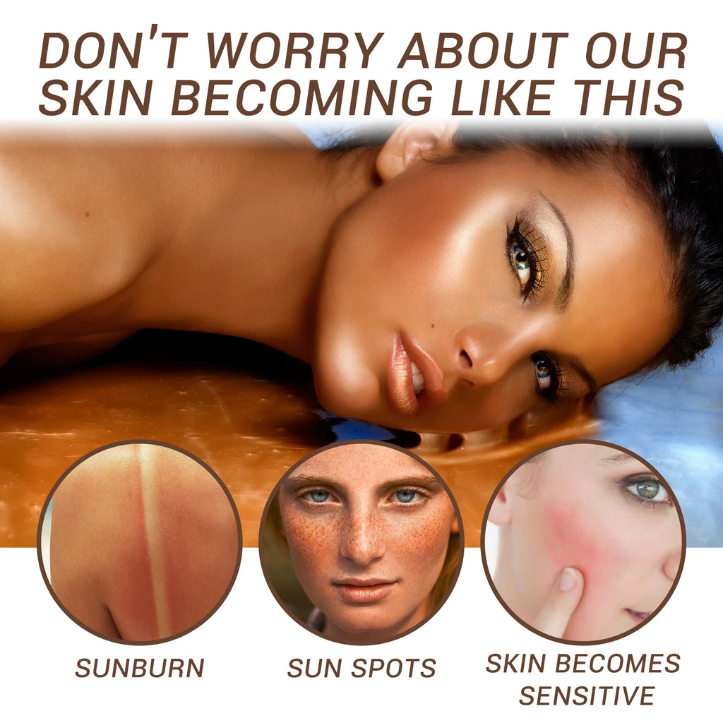 Fake Tan Peptide Serums Liquid Bronze Dark Self Tanning Serum Drops Summer Face Body Bronzing Essence Moisturizing Firming Skin Qme