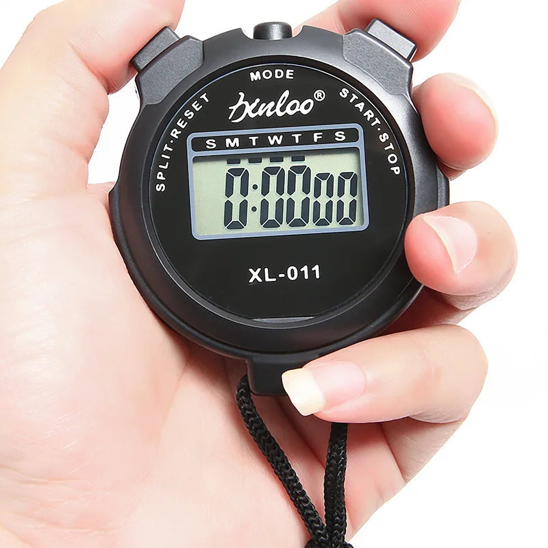 Portable Handheld Sports Stop Watch Digital Display Fitness Timer Qme