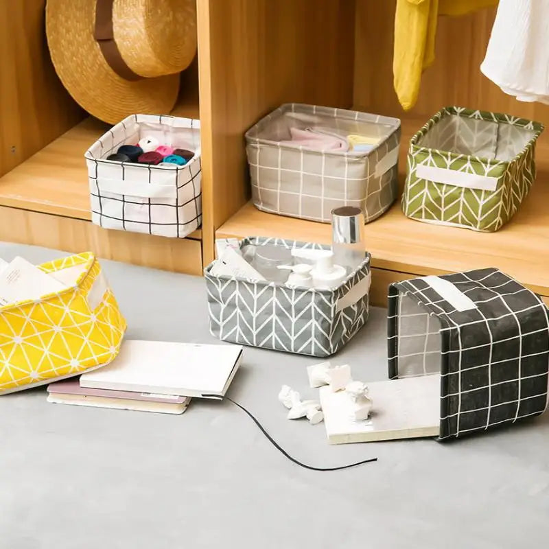 Waterproof Desktop Sundries Basket Storage Box Cosmetic Toy Organizer Qme