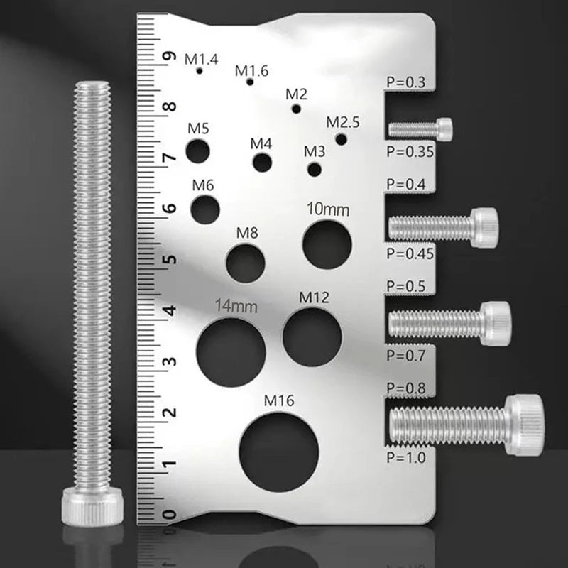 High-accuracy Industry Standard Pitch Gauge Ideal Measuring Bolt Nut Qme