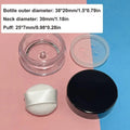 Plastic Empty Loose Powder Jar Makeup Puff Box Sifter Container Qme 3g