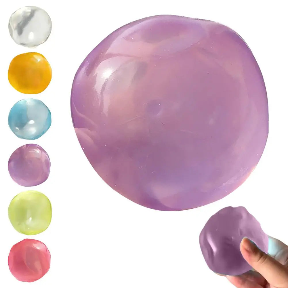 Squishy Moldable Crystal Ball Squeeze Toy Transparent Decompression Qme C 1pcs