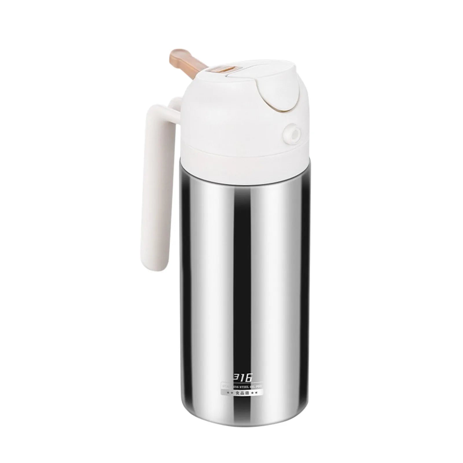 Stainless Steel Oil Sprayer Spray Pouring Double Purpose Spray Oil Bottle Spray Leak Proof Household Soy Sauces Vinegar Storage Qme Silver S