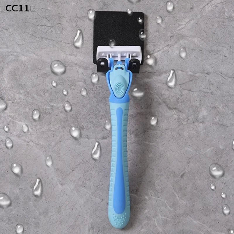 Punch Razor Holder Storage Hook Wall Men Shaving Shaver Shelf Qme