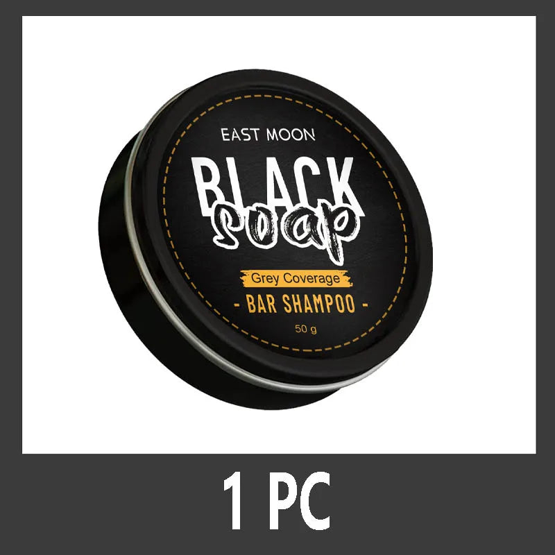 Polygonum Multiflorum Black Hair Soap Darkening Shampoo Bar Repair Gray White Color Dye Face Hair Body Shampoo For Man Women Qme 1 PC
