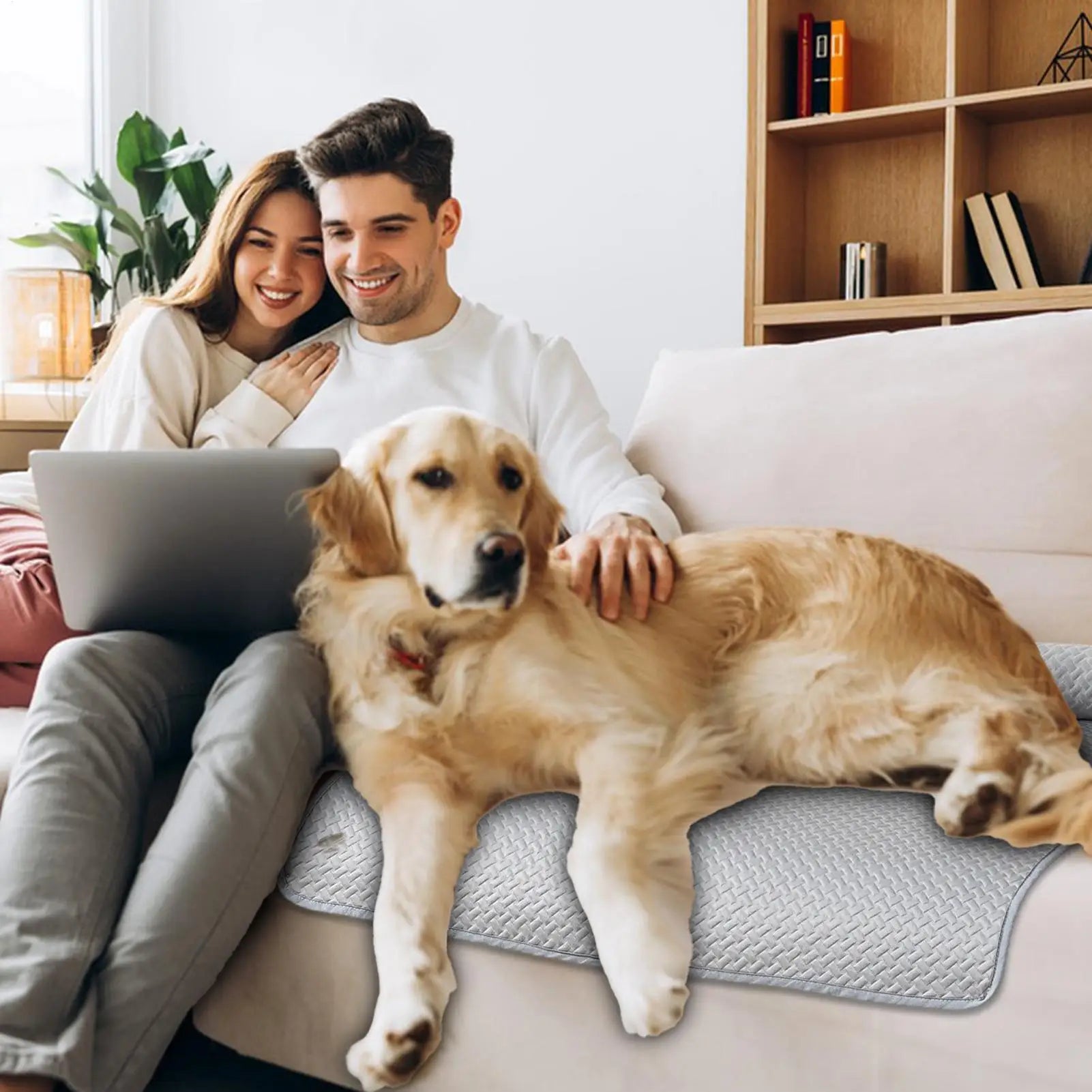 Pet Sofa Cover 75x75cm Non-Slip Washable Cooling Scratch Proof Dog Couch Covers Sofa Protector for Small Medium Large Breed Qme
