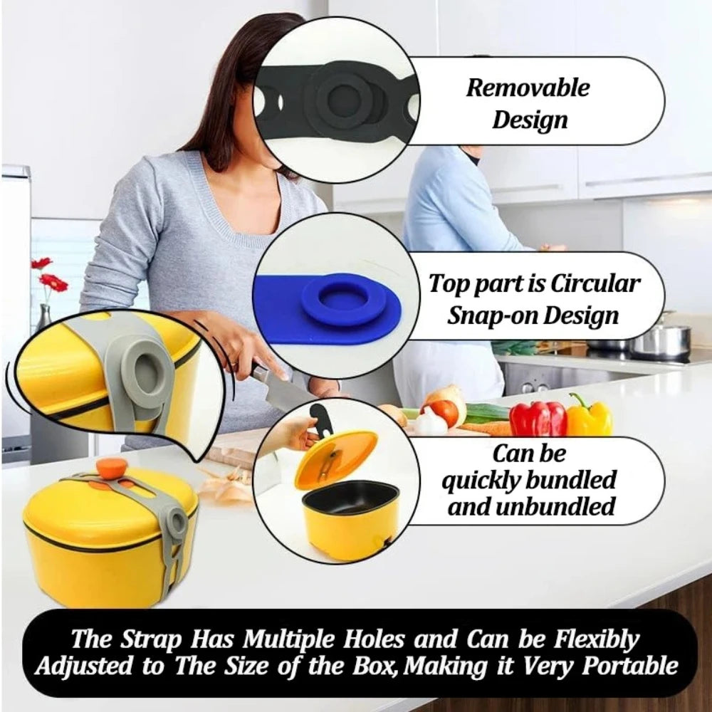 Reusable Silicone Elastic-Bands 3Pcs Pot-Lid Strap Holder Multipurpose for Clay-Pots Bowls Lunch Box Curtain Use Qme
