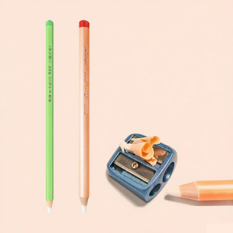 4 eraser pens, precise erasing eraser, erasable coloured pencils without leaving marks, student stationery for the school season Qme