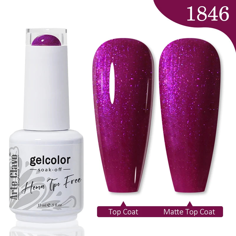 Arte Clavo Crystal Crushed Diamond Pink Blue Gel Nail Polish 2026