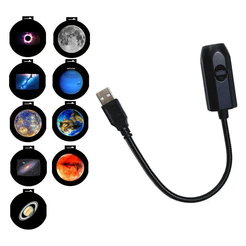 USB Ceiling Moon Earth Projection Atmosphere Light Starry Sky Lamp Night Light Romantic Bedroom Decoration Galaxy Projector. Qme B 1set