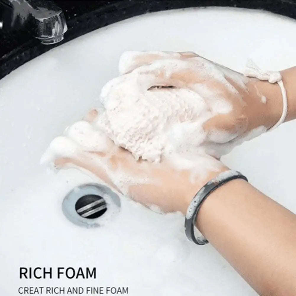 5Pcs Natural Cotton Linen Foaming Soap Bag Saver Net Mesh Massage Exfoliator Pouch Bathing Bubble Maker Body Cleaning Tool Qme