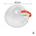Microwave Splash Cover Thickened Transparent Splash-proof Cover with Handle BPA-free Plate Food Cover With Handle Anti-splatter Qme Orange