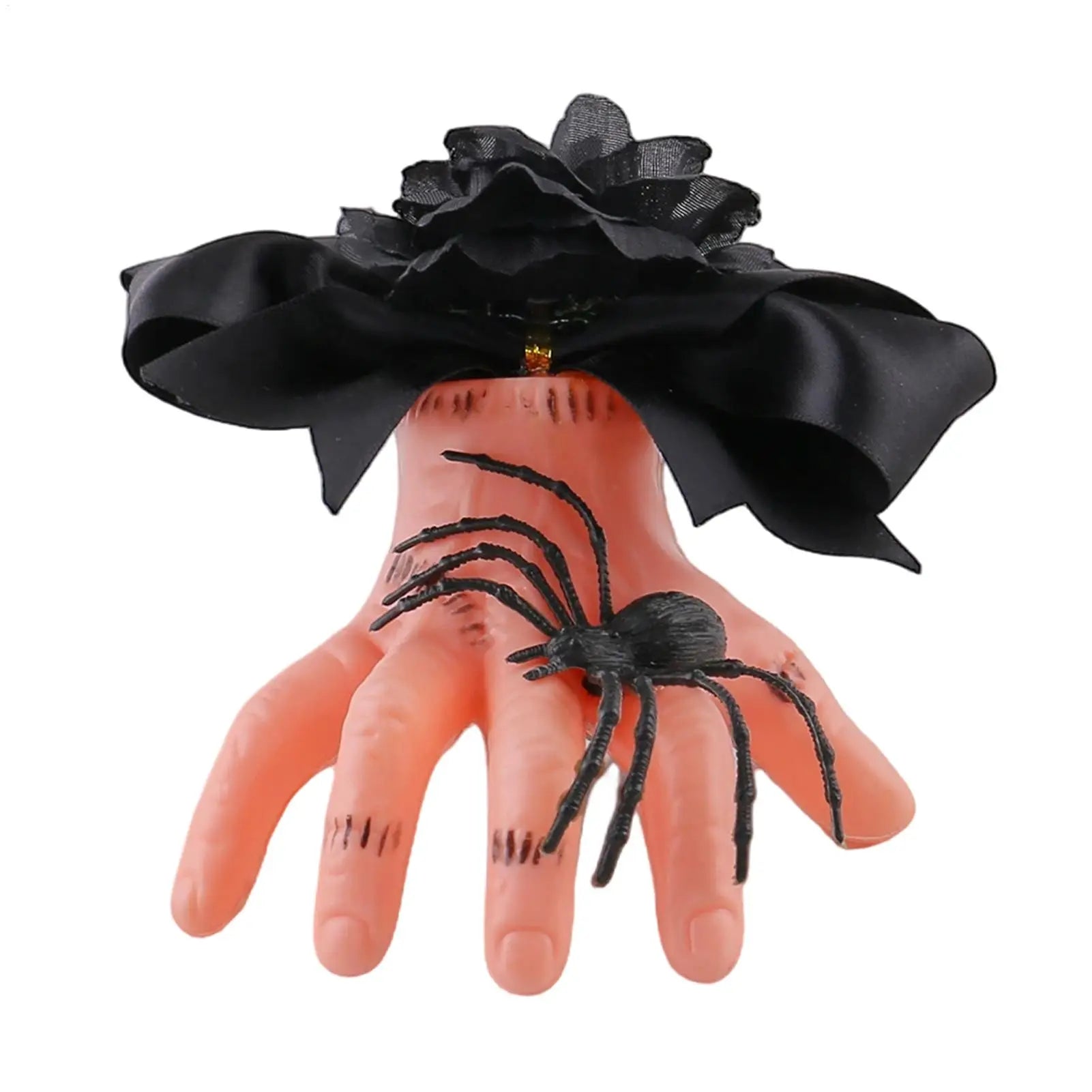 Gothic Hair Clips Spooky Realistic Severed Hand Hairpin Novelty Bow Qme
