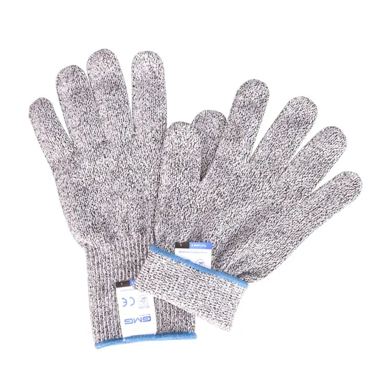 3Pairs Level 5 Cut Resistant Gloves HPPE Hand Protection Gardening Work Safety Gloves Qme
