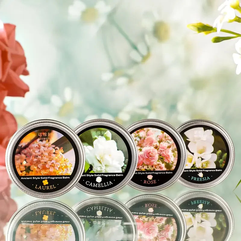 Ancient-style Scented Balms Designed Both Men Women Long-lasting Qme 4PC