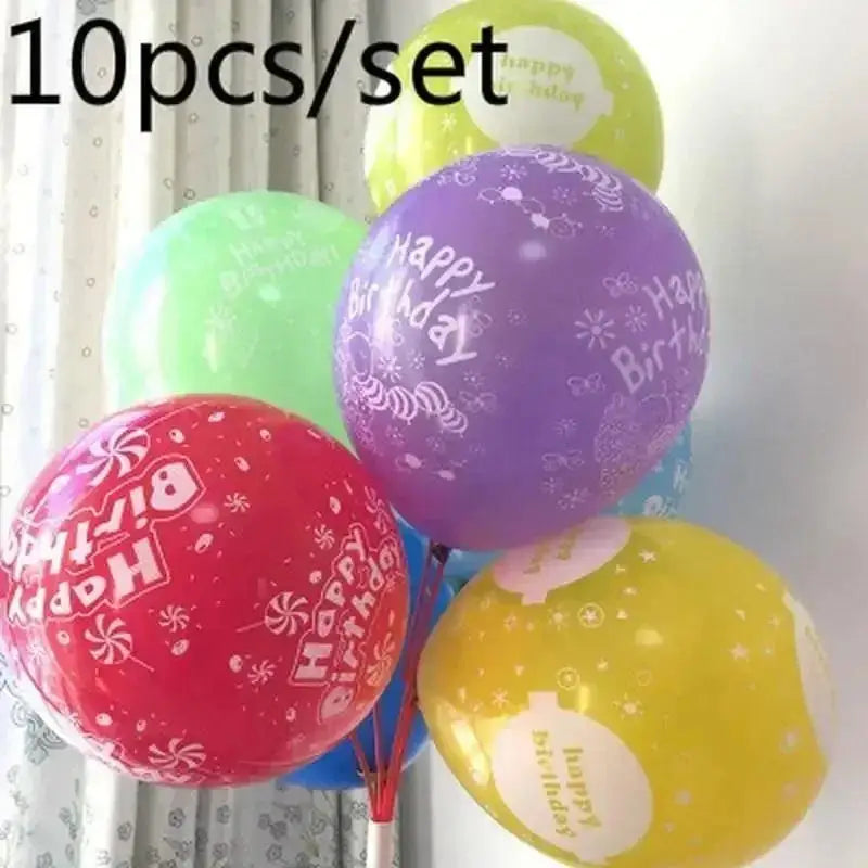 Digital Birthday Balloon Letter Printed Happy Latex Party Scene Decor Qme